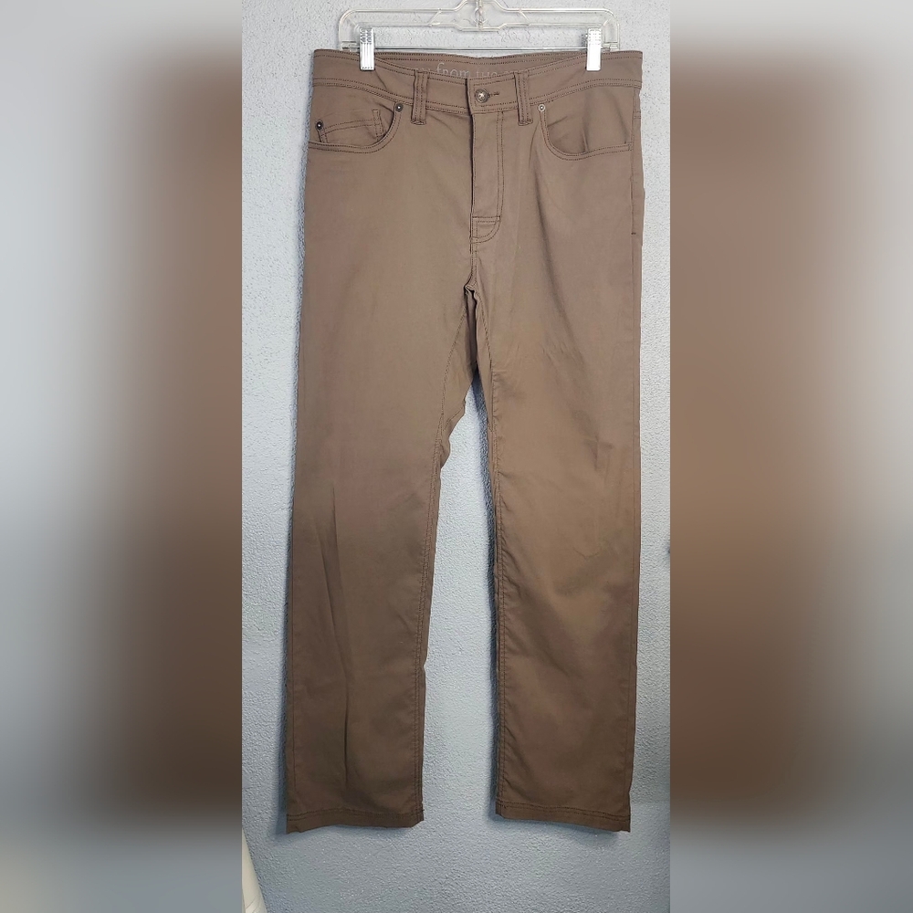 Prana Slim Fit Pants in Warm Brown